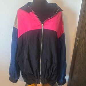 Fashion Nova Color Block Full Zip Jacket size 1X
